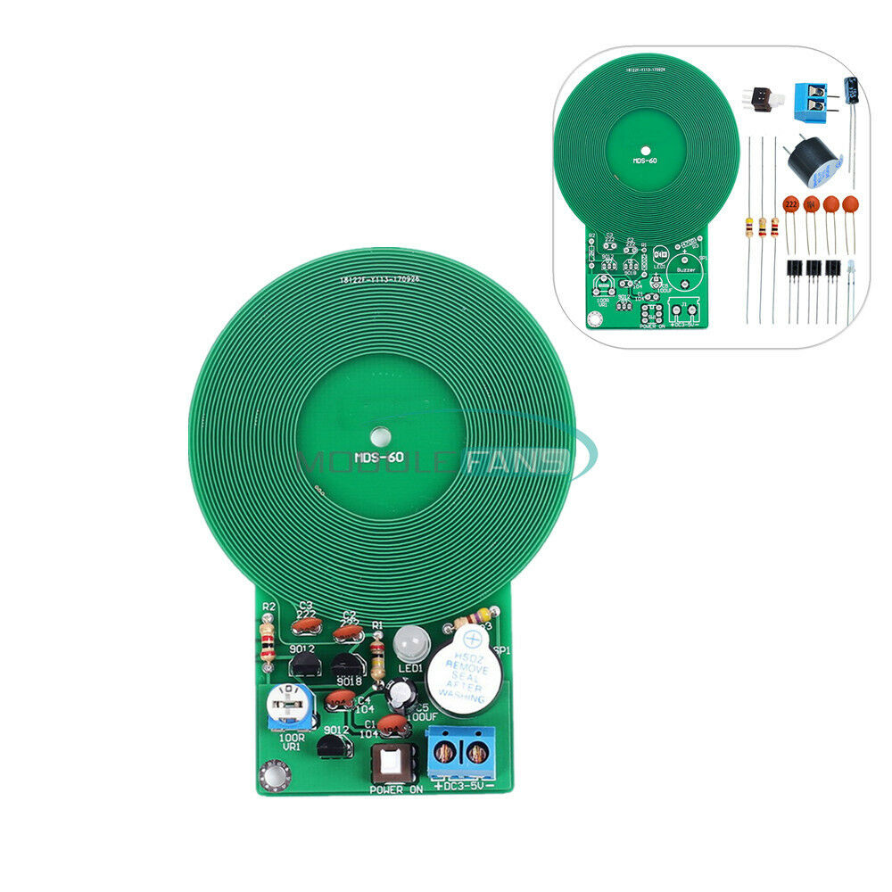 Metal Detector Kit 60mm DC 3V-5V Non-contact Electronic Kit Sensor Board DIY Kit