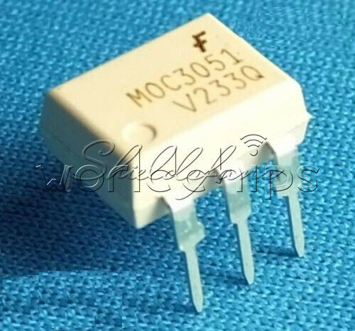 3PCS IC MOC3051 6-DIP FSC OPTOCOUPLER TRIAC-OUT