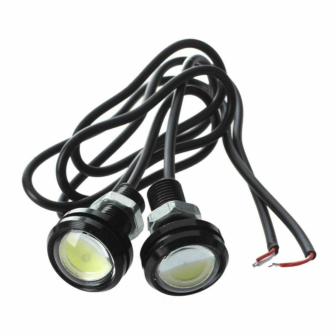 1 Pair Small Amber LED Black DOME Motorcycle-Chopper-Bobber Turn Signal Lights