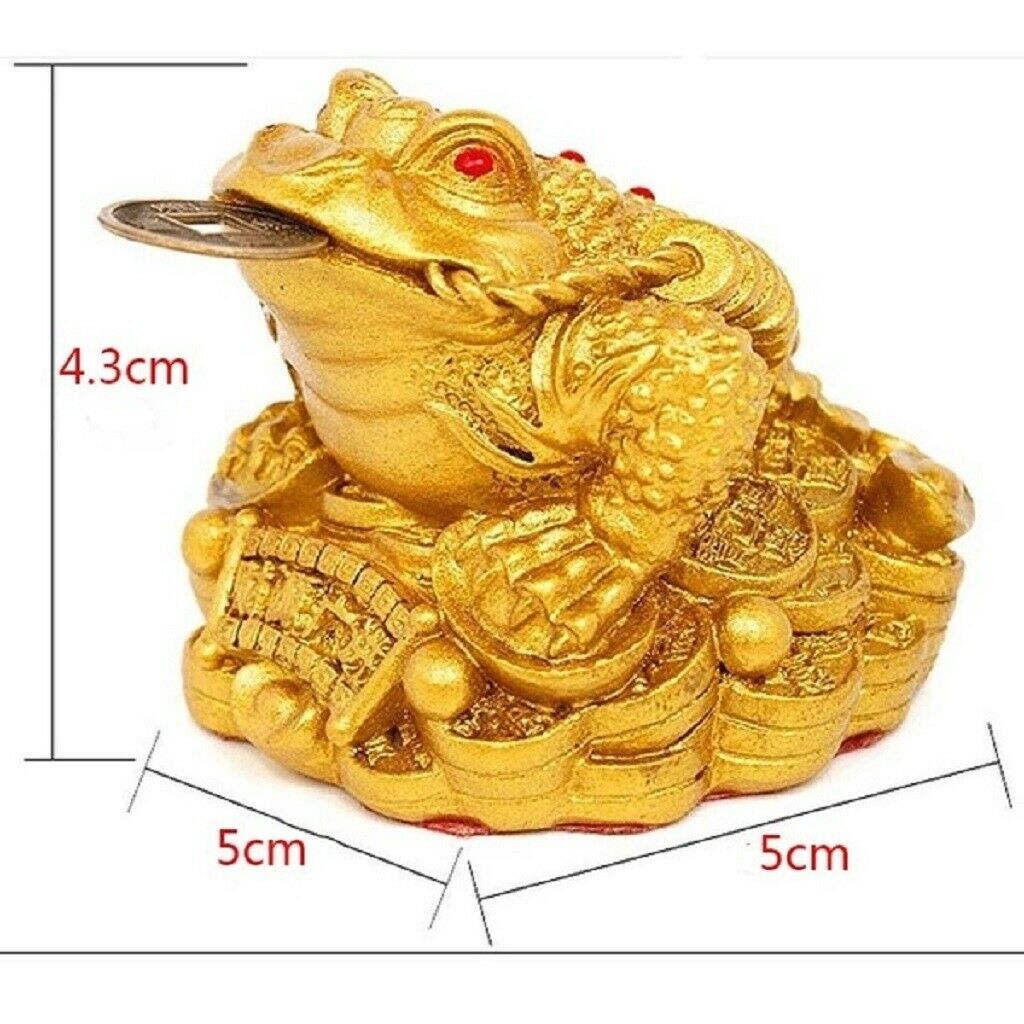 Feng Shui Money Toad Lucky Wealth Attracting Frog Statue Decor for Car