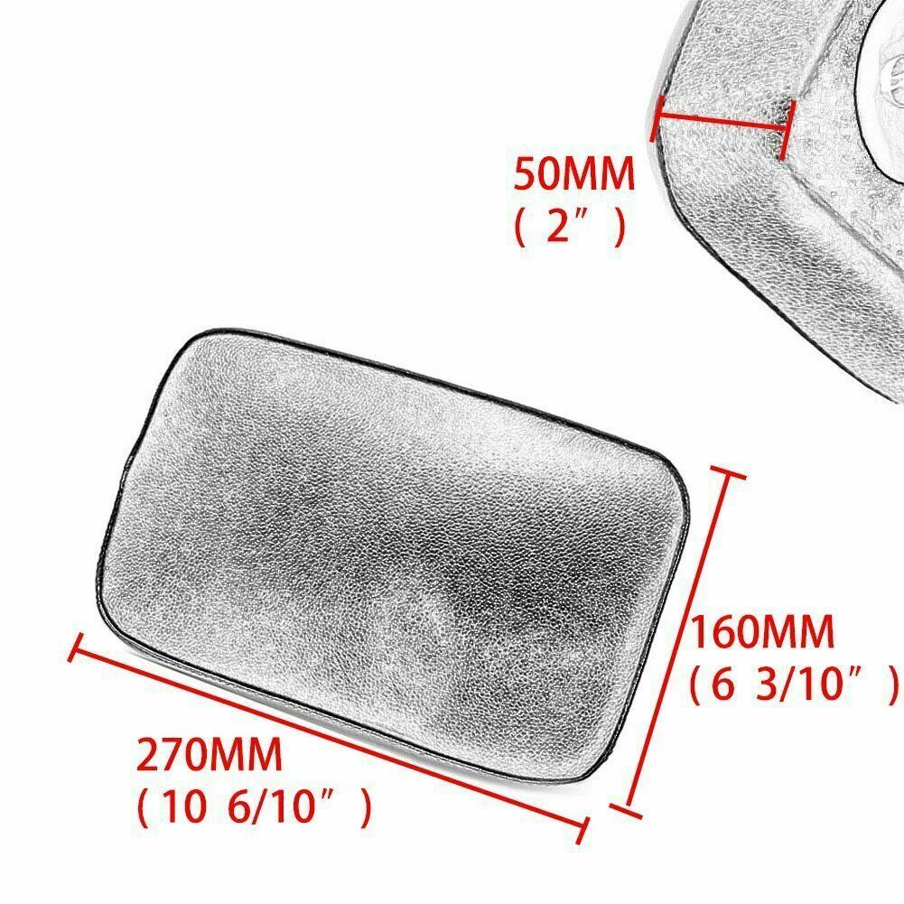 Black Synthetic Leather + 5cm Thick Soft Foam Motorcycle Suction Cup Type Seat