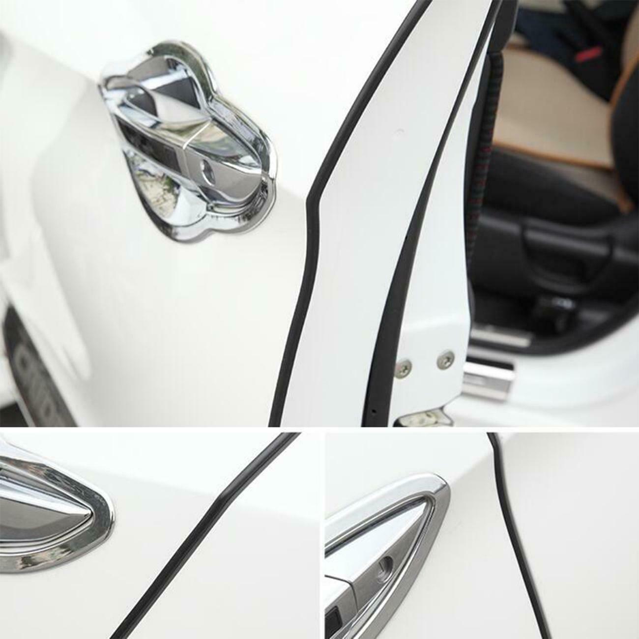 BLACK 5M Car Door Edge Protector Strips Moulding Trim Scratch Guard U Profile