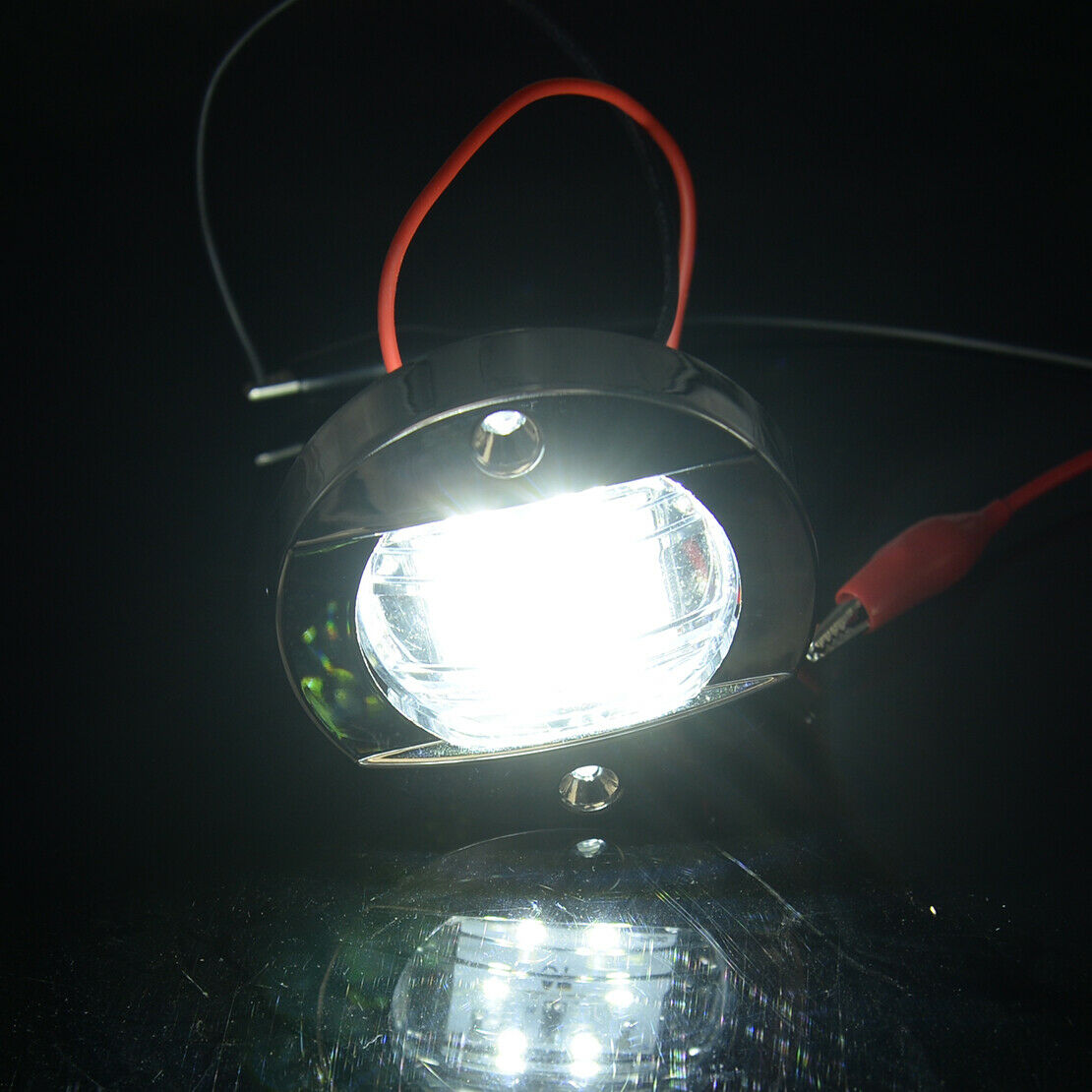 10x Round Marine Boat Navigation LED Stern Light White Deck Courtesy Light Acc