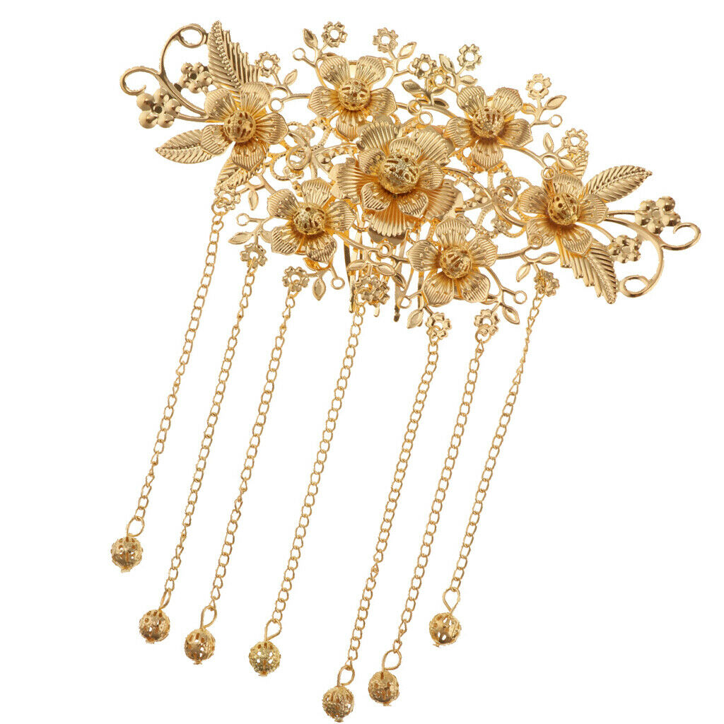 Chinese Cheongsam Dress Bridal Wedding Crown Hair Head Accessory 15x7cm