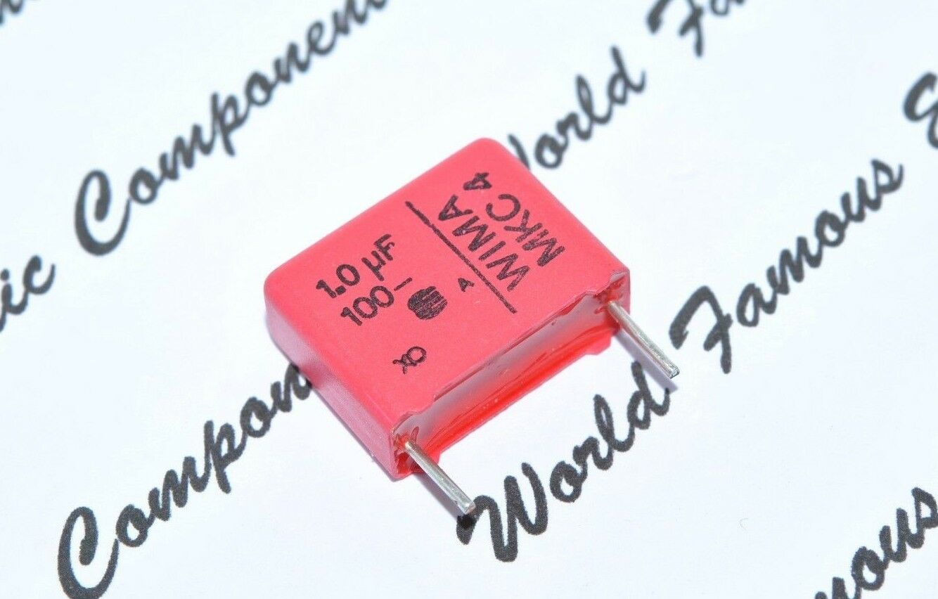 5pcs - WIMA MKC4 1uF (1µF) 100V 5% pitch:15mm Polycarbonate Capacitor