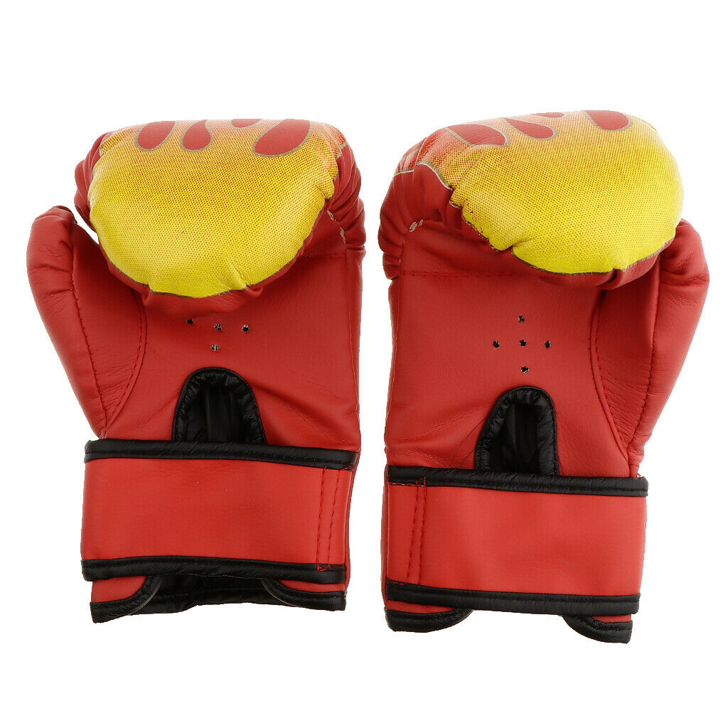 2 Pairs of Boxing Gloves Padded with Polyurethane Foam, Half Finger Kickboxing