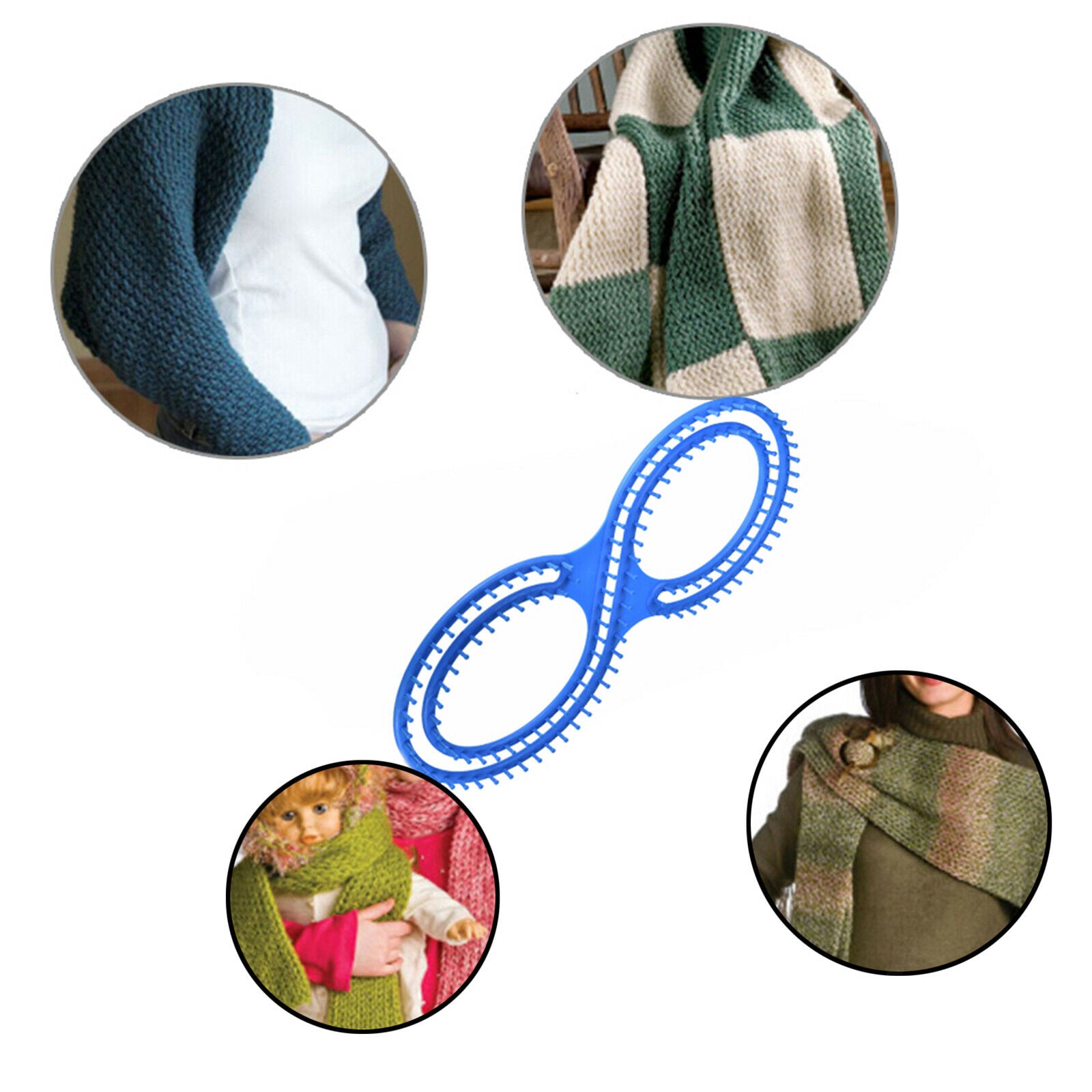 8 Shape Afghan Loom Weaving Tool DIY Yarn Craft Shawl Scarf Blankets Sweater