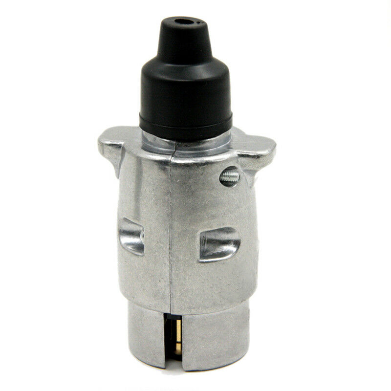 7 Pin Car Electric Socket Round Male Metal Adapter For Caravan Trailer Plug H Qx