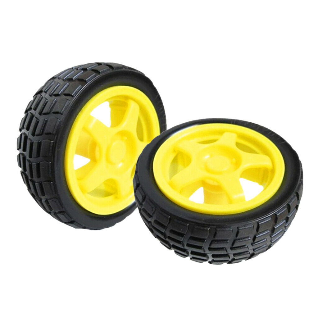 2 Piece Robot tire gear motor wheel smart small wheel tire The tire is made of