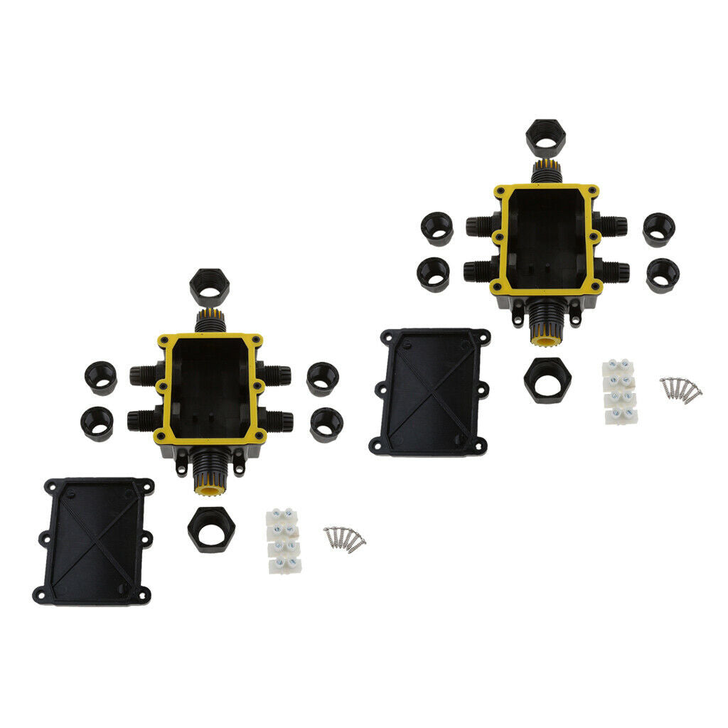 2Pieces G713 6Way Outdoor Waterproof IP68 Underground Cable Junction Box