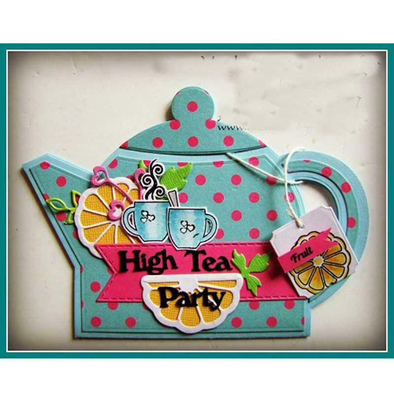 Tea Kettle DIY Metal Cutting Dies Stencil Scrapbooking Die Cuts Paper Card Decor