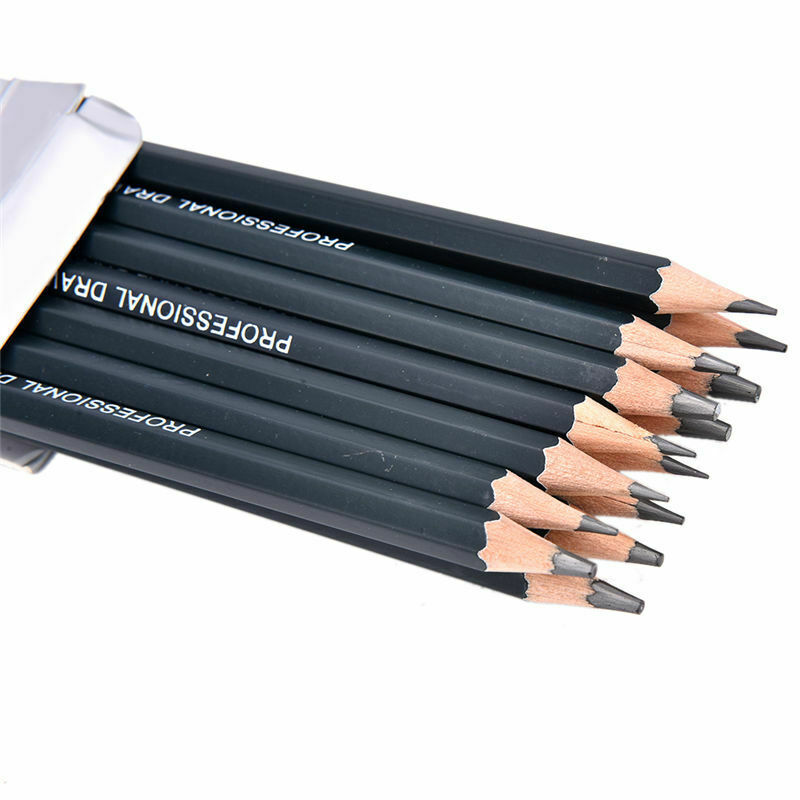 Set Of 14 Sketch Art Drawing Pencil Sketching Oil Base Artist Sketch Soft Yd