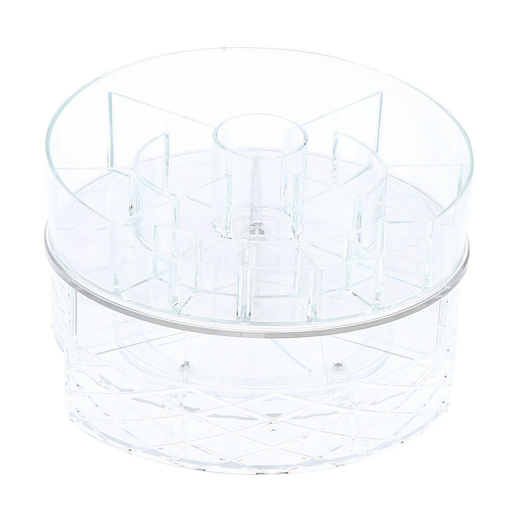 360 Rotate Makeup Storage Organizer Stand Shelf w/ Drawers for Cosmetics Fish