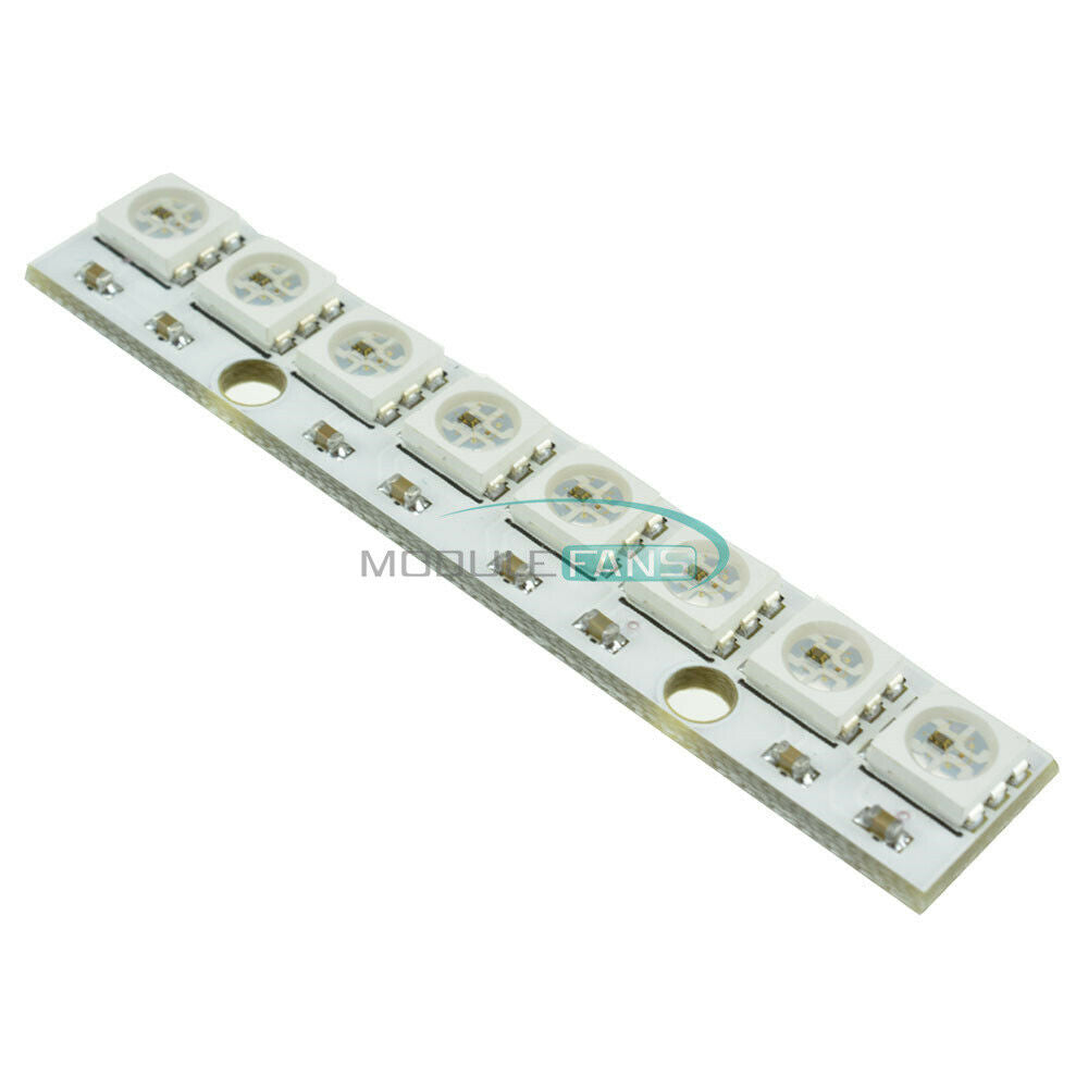 2PCS WS2812 WS2811 5050 RGB LED Lamp Panel Module 5V 8Bit Rainbow LED