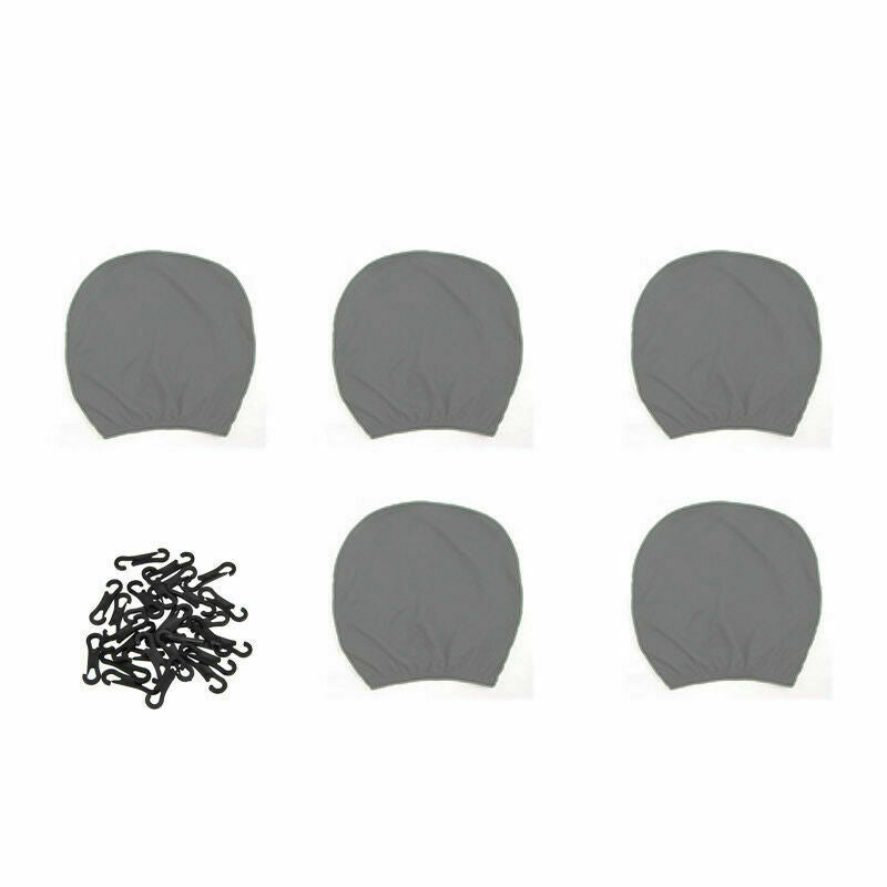 9PCS Universal Auto Car Seat Covers Cushion Full Set Front+Rear For Sedans Gray