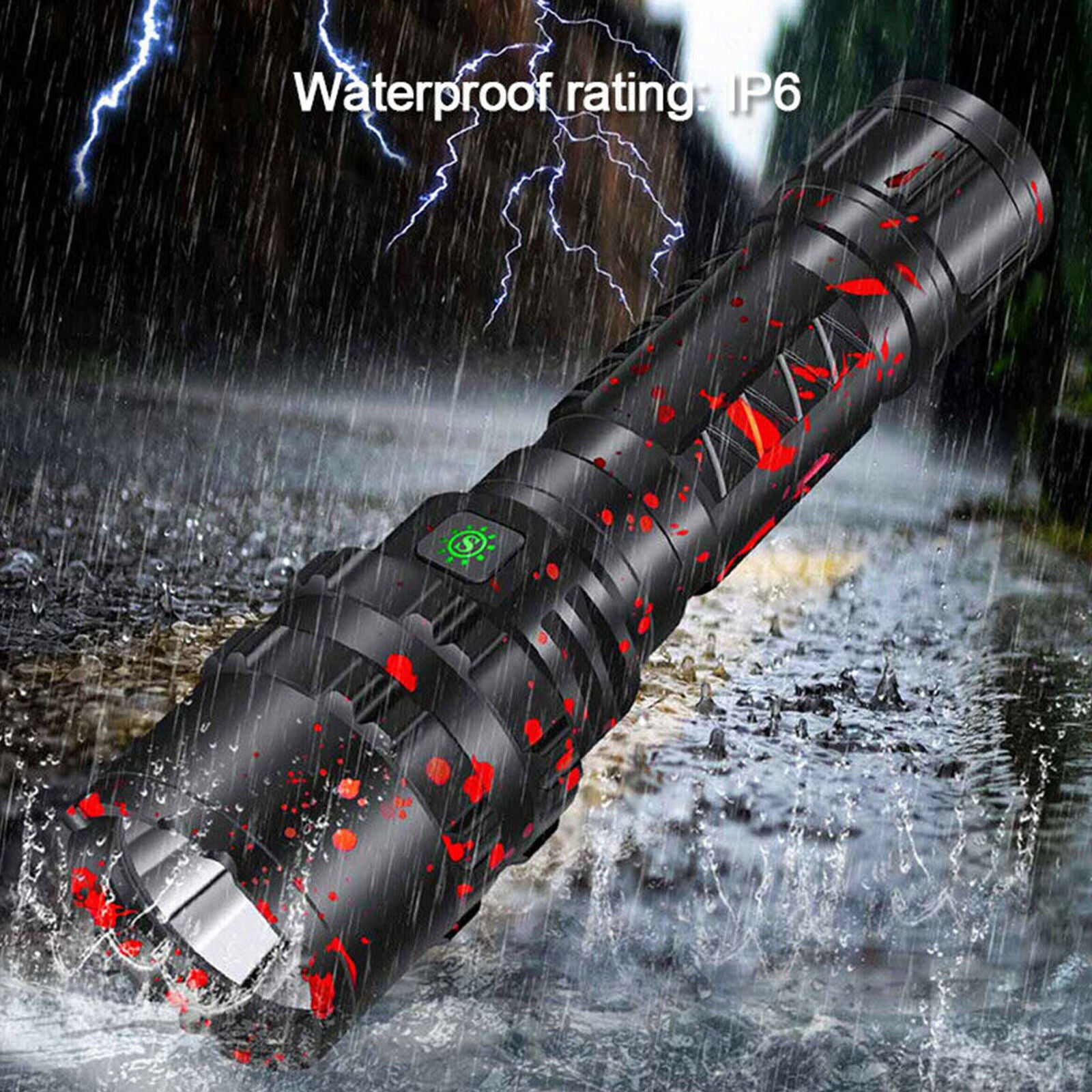 100000LM XHP50.2 LED Flashlight LED USB Charging Lamp High Power Battery