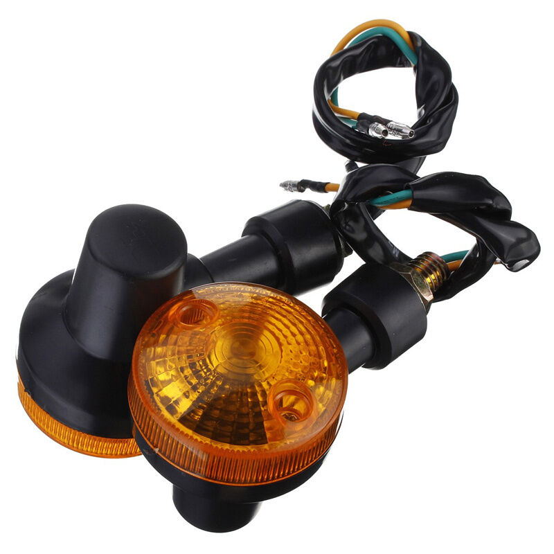 4Pcs Motorcycle Round Turn Signal Direction Indicator Light Lamp Universal Amber