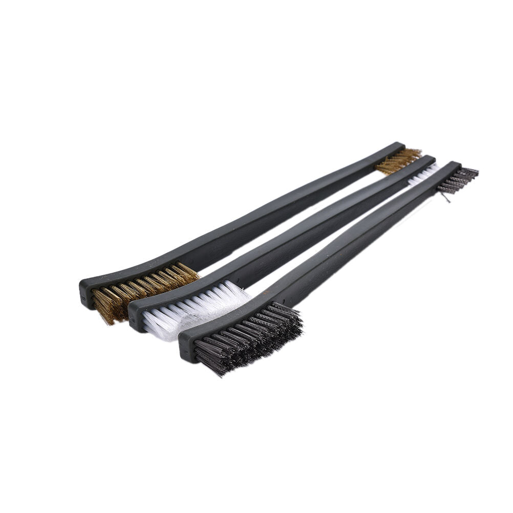 Mini Wire Brush Set Brass Nylon Stainless Bristle Cleaning Tool Cleaner ljJ BR