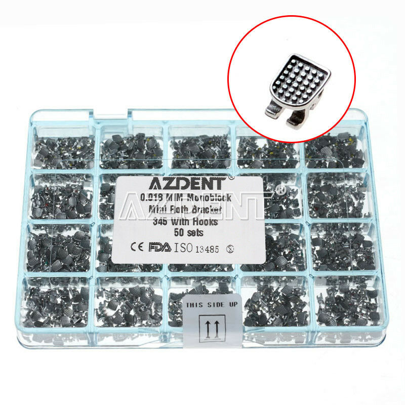 Dental Orthodontic Metal Brackets Braces Mini Roth .018 Hooks 3 4 5 Monoblock