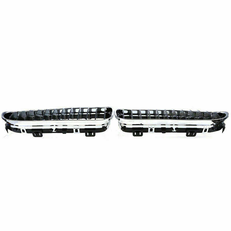 Pair For BMW E90/91 328i 335i 2008-2011 Chrome Front Bumper Kidney Grilles Grill