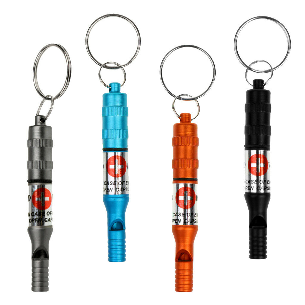 4 Pieces / Set Mini  Whistle Keychain Camping Hiking Tool
