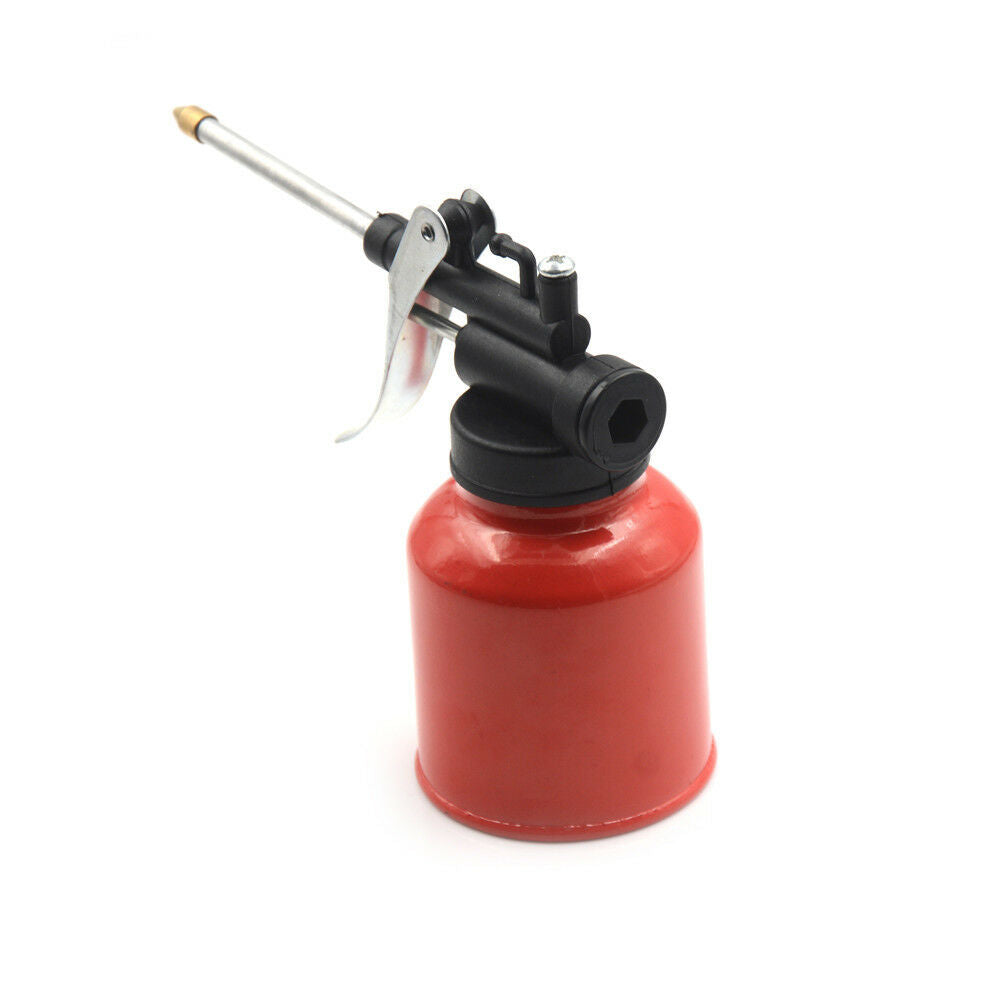 High Pressure 250ml Lubrication Feed Oil Can Spray Gun Pot Pump Action Oiler  Re