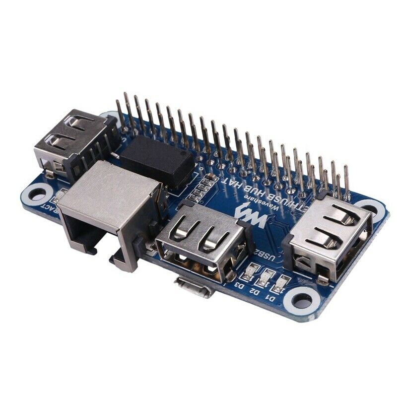 Waveshare Ethernet / USB HUB HAT for Raspberry Pi 1X RJ45 Ethernet Port 3X USBP4