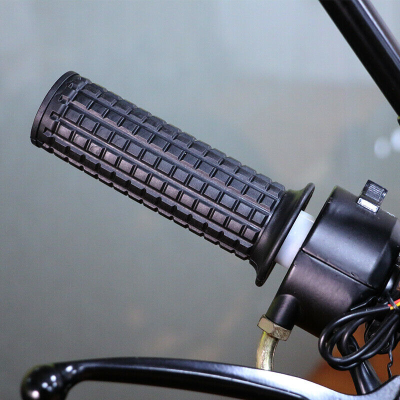 1" Handlebar Motorcycle Retro Lattice White Hand Grips Rubber Handle Cafe Racer