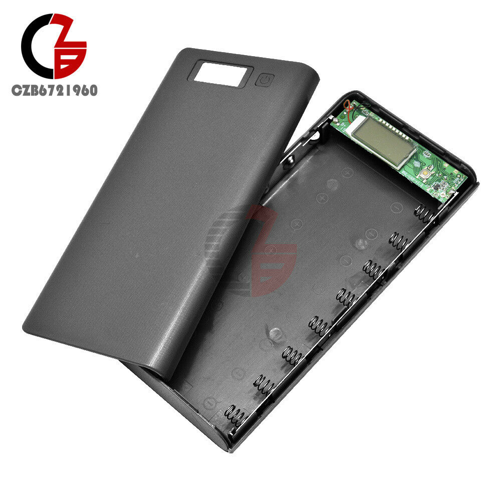 8*18650 Dual USB Power Bank Case Battery Charger Box DIY Shell Kit LED Display