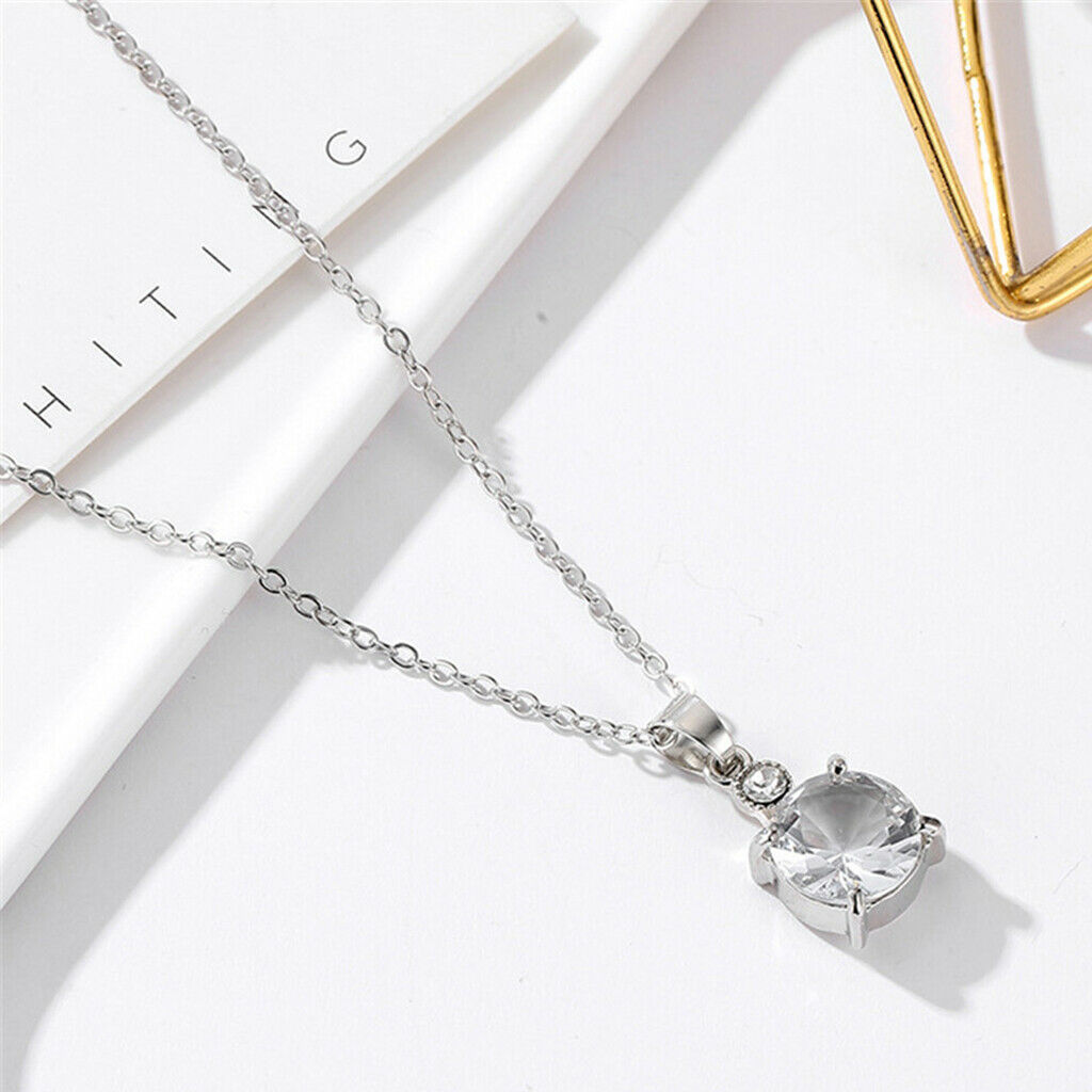 Fashionable jewelry set Cubic zirconium crystal round necklace earring set
