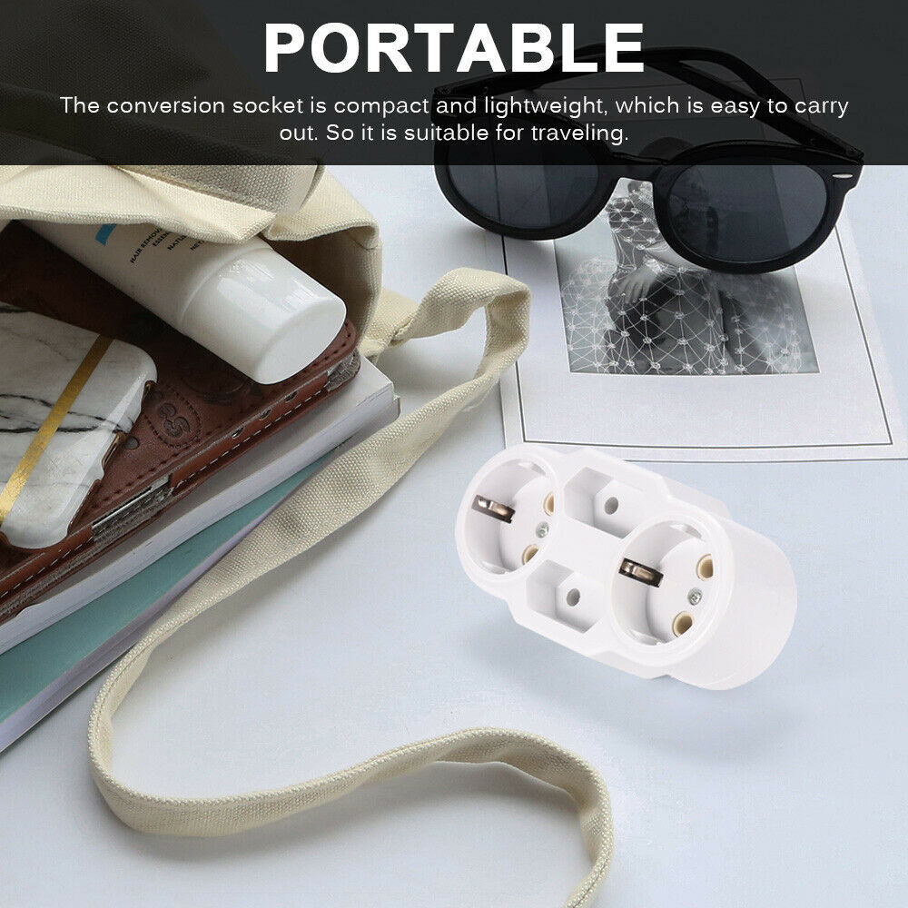 Russian Conversion Socket Standard Power Adapter Travel Triple Plugs Earth LIN