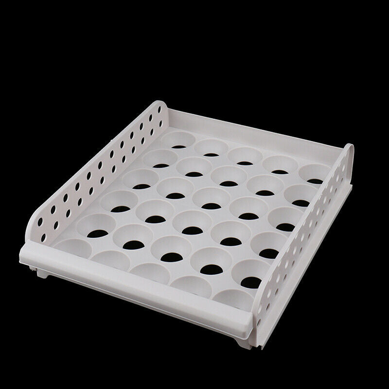 30 Grid Practical Egg Box Portable Egg Rack Stackable Refrigerator Storage  TL