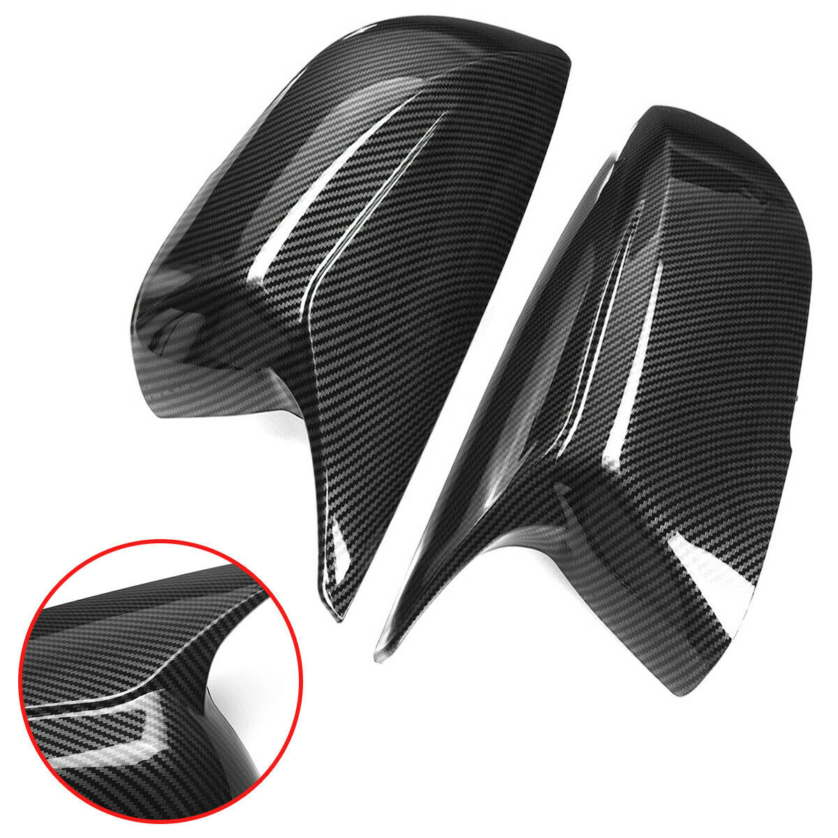 1Pair Direct Add-On M-Style RearView Mirror Cap Cover For Infiniti Q50-Q70 14-21