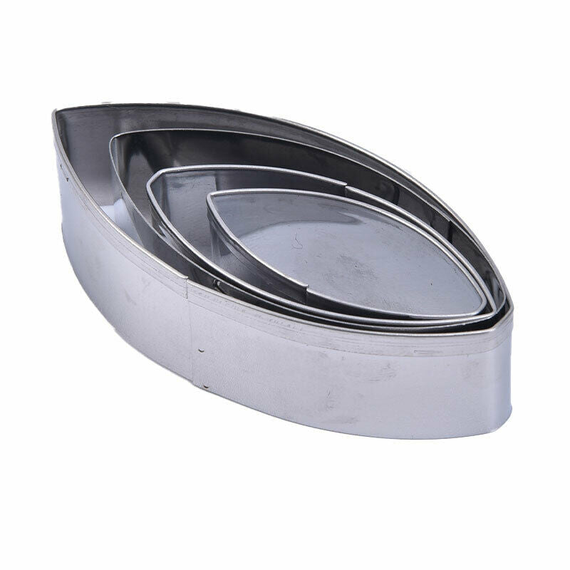 4pcs Lotus Flower Shape Mold Mousse Ring Mold Stainless Steel Cake Cutter.l8