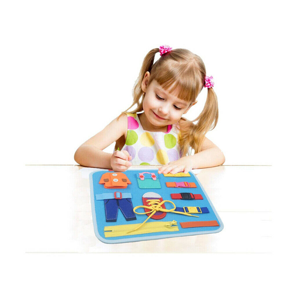 Felt Cloth Busy Board Montessori Dress Skills Practical Skill Sensory Toys