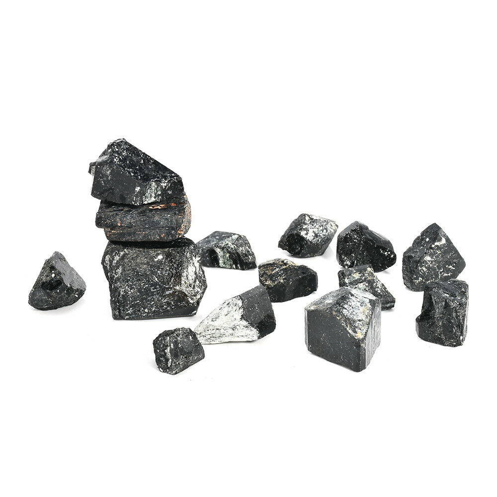 Natural 50g Black Tourmaline Crystal Rough Rock Mineral Specimen Healing Stone