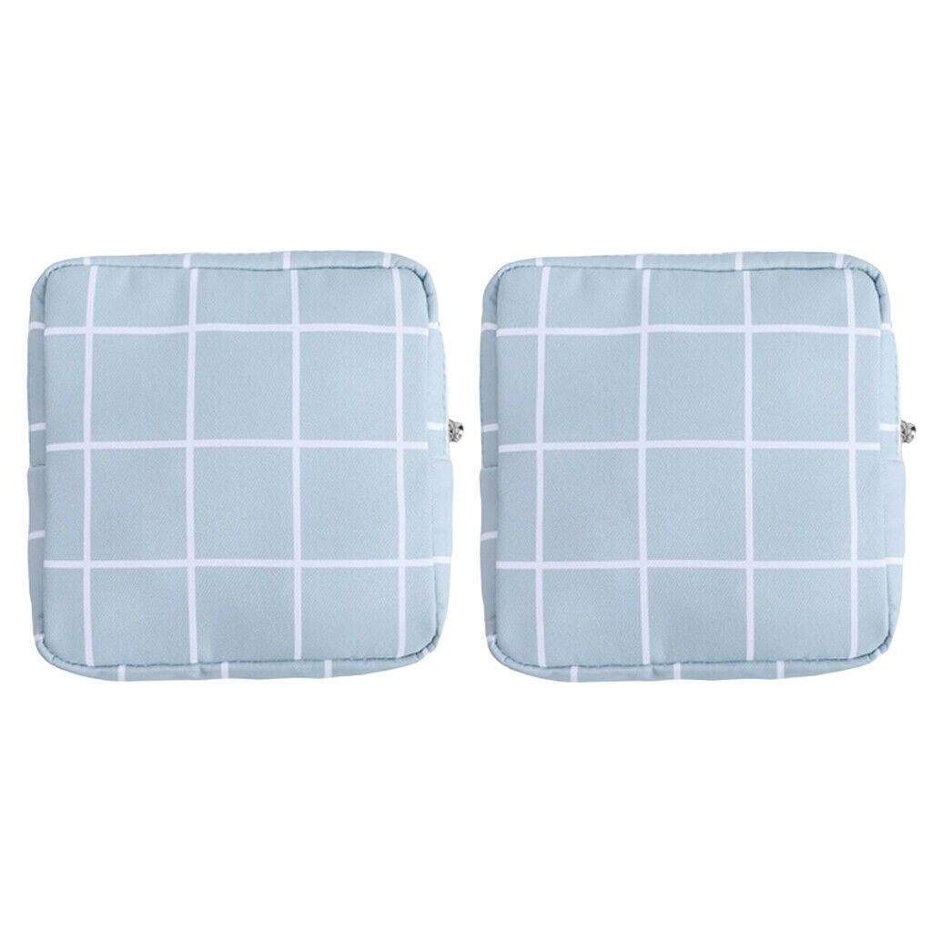 2Pcs Lovely Sanitary Bag Pad Earphones Coin Storage Organizer Girls Lady