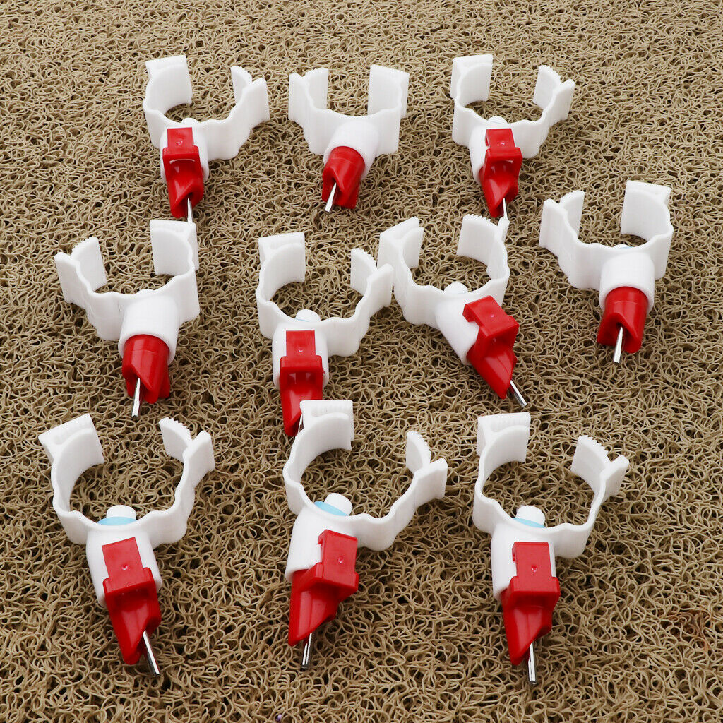 10 Pieces Automatic Poultry Water Feeder Safe Chicken Duck Nipple Drinker, for