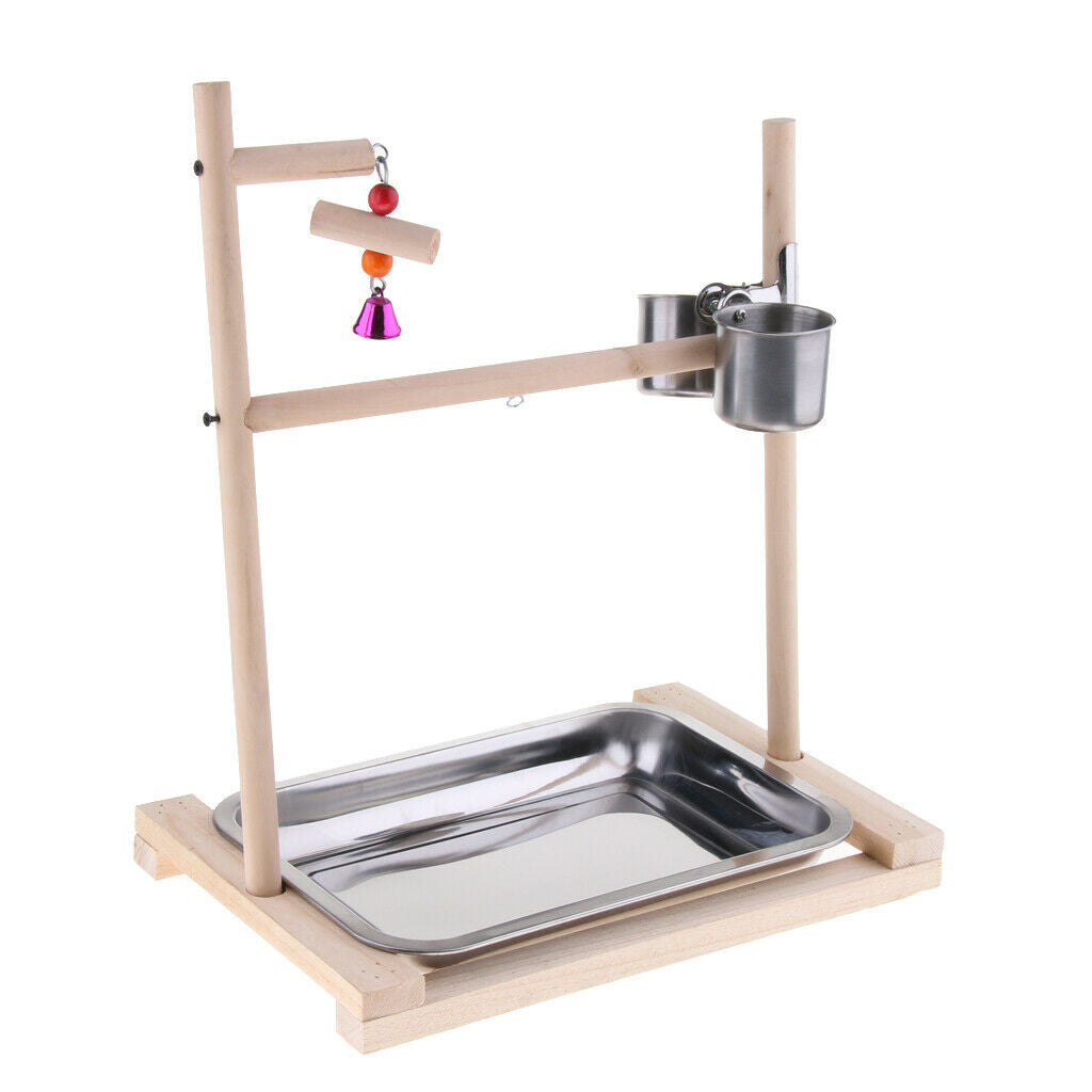 Parrot Playstand Bird Playground Perch Gym Training Stand Toys with Feeder