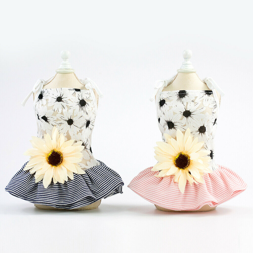 Dog Puppy Skirt Tutu Clothing Wedding Dresses for Spring Summer Pink S