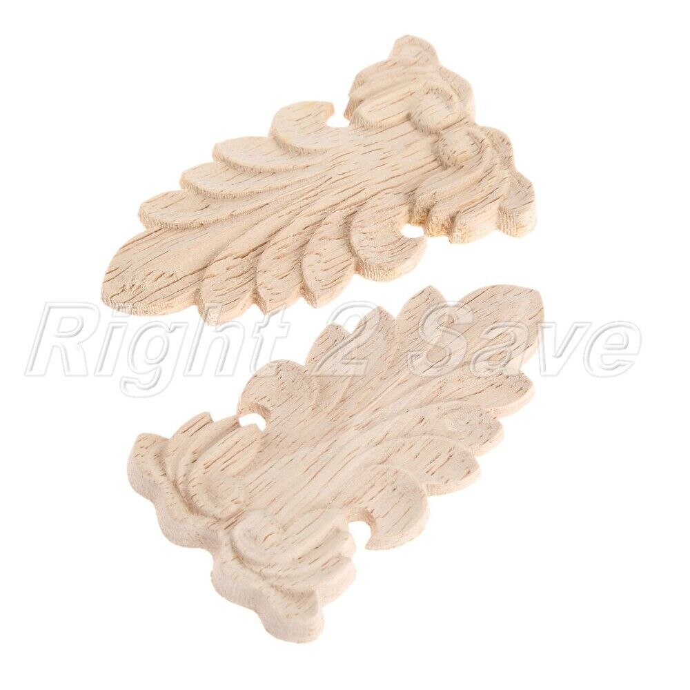 Woodcarving Corner Onlay Applique Unpainted Cabinet Furniture Decoration 1pc New