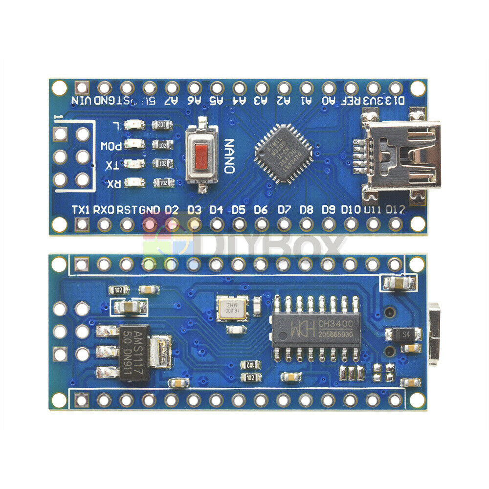 USB Nano V3.0 ATmega328 16M 5V Micro-controller Driver CH340G board For Arduino
