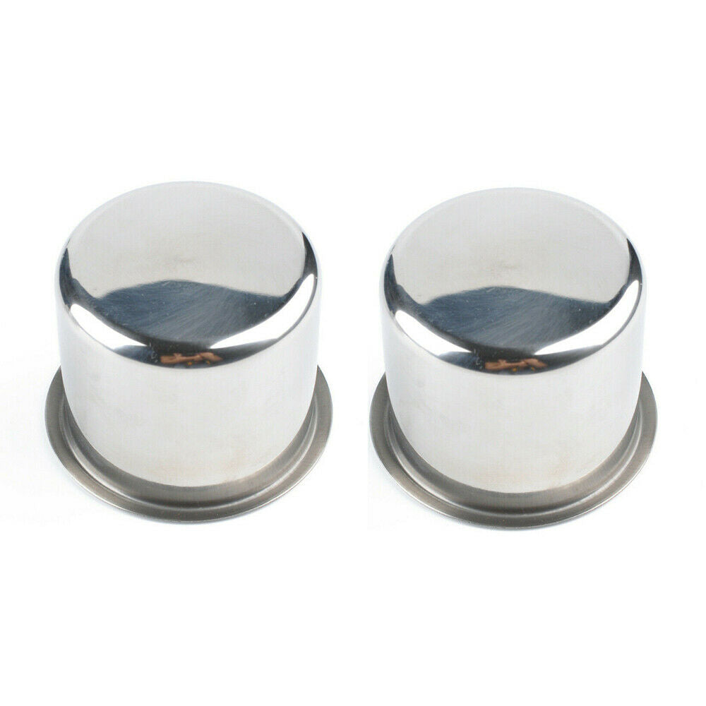 2Pcs Stainless Steel Set Recessed Cup Drink Holder For Marine Boat Camper Truck