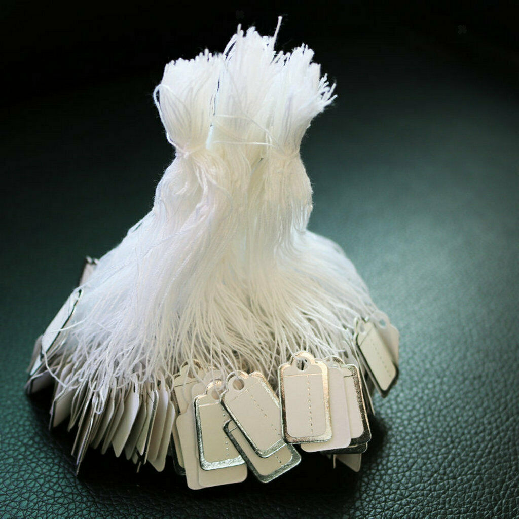 500Pcs White Marking Tags Price Tags Price Labels Display Tags with Hanging