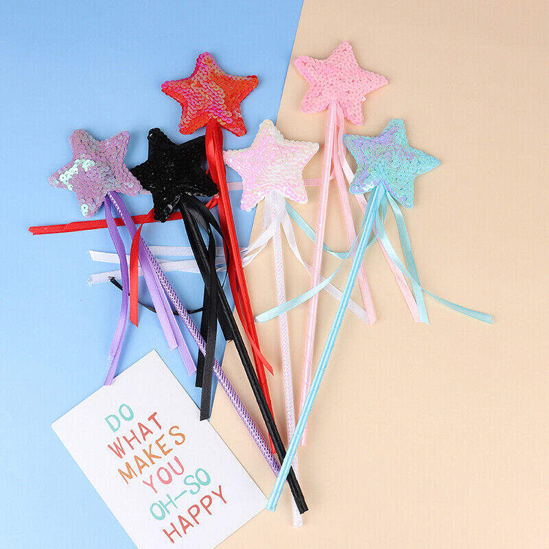 2Pcs Cute Five Pointed Star Fairy Magic Wand Magic Stick Party Toys for K.l8