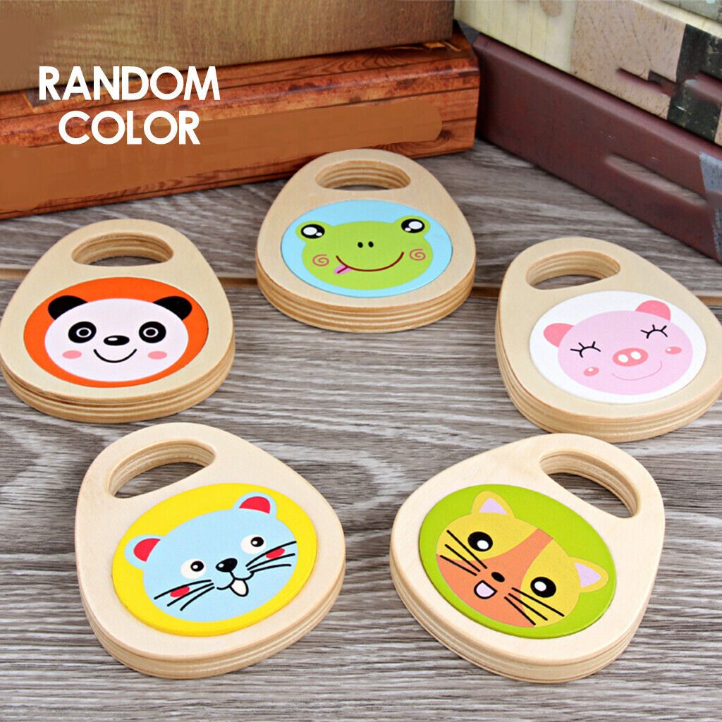Toddler Wood Castanets Puzzle Music Instruments Toys for Baby Boy Girl