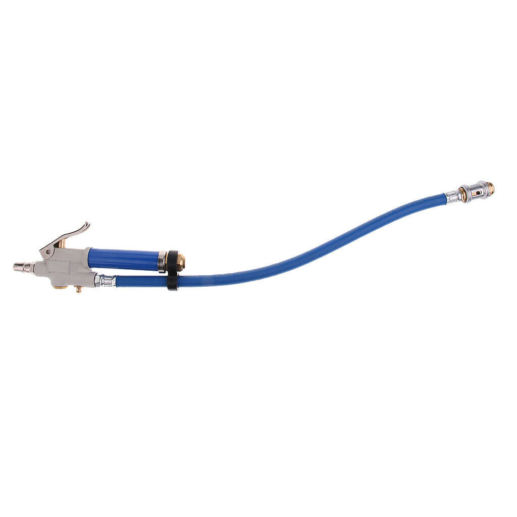 Car Air Tire Pressure Filler Fill Inflator Gauge Chuck Compressor Hose Tool