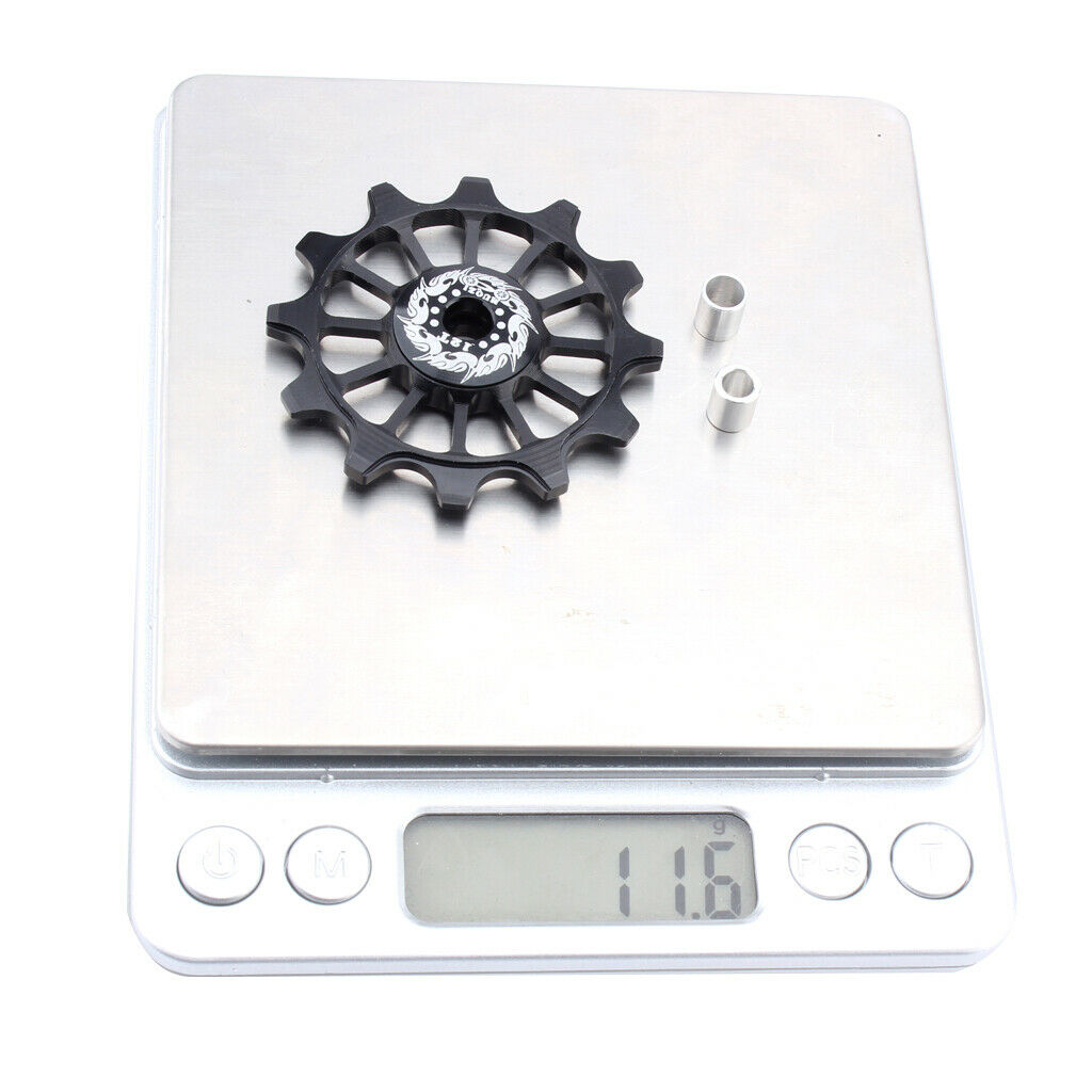 Ceramic Rear Derailleur Bike Bearing Jockey Wheel MTB Guide Pulley 12T Black