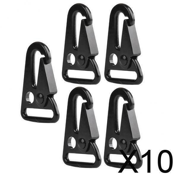 10X 5 Pcs Aluminium Buckle Snap Spring Clip Hook Carabiner for Outdoor Backpack