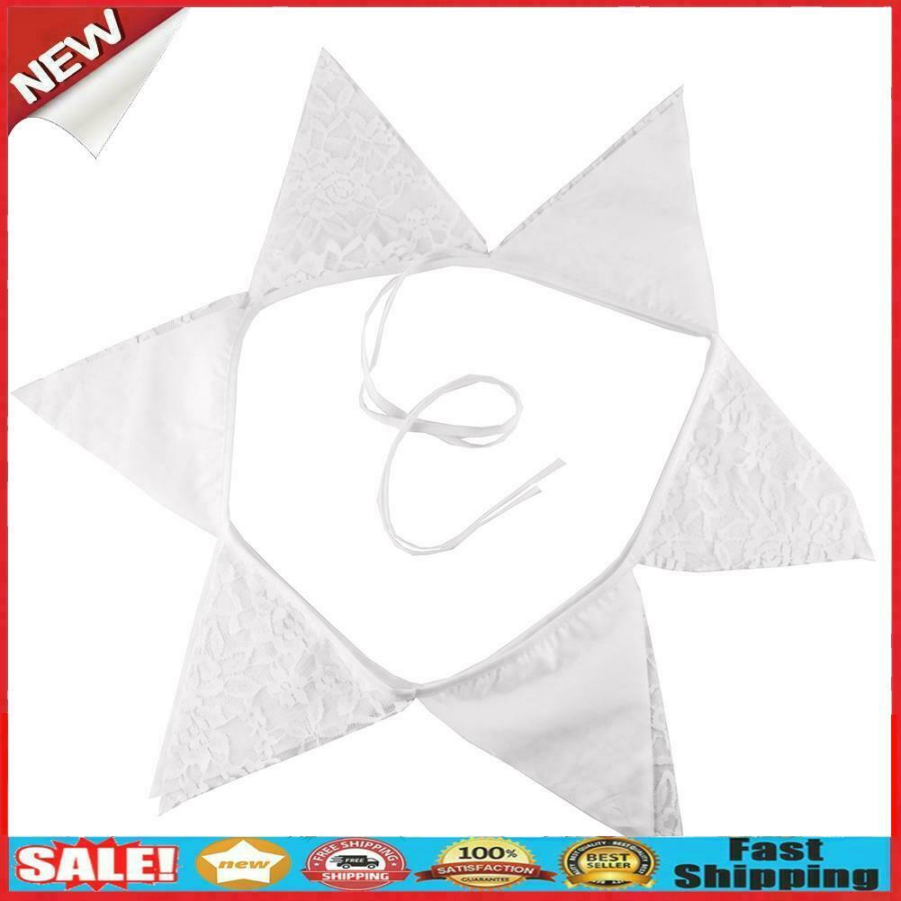 12 Flags Lace Rose Cotton Flag Banner Pennant Wedding/Birthday Party Decor @
